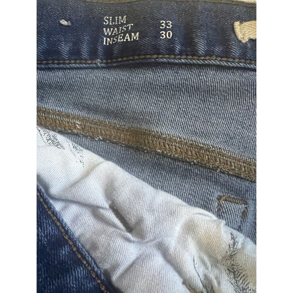 Banana Republic Slim Fit Jeans Men's Size 33 X 30 Classic Blue Jean Wash Stretch - Picture 5 of 5